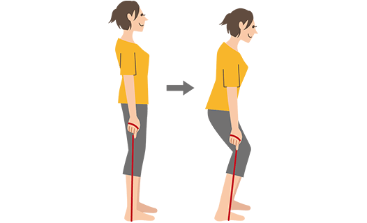 スクワット（脚、お尻のトレーニング）チューブトレーニング