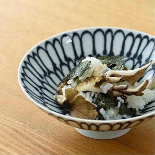 のりと焼舞茸の混ぜご飯